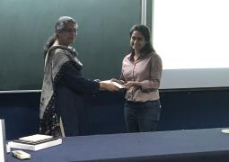 Justice Oak Award for Outstanding Thesis in Astronomy awarded to Dr. Pallavi Bhat at Indian Institute of Astrophysics, Blore by Prof. G. C. Anupama
